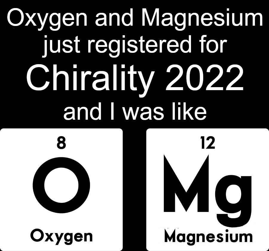chirality2022's tweet photo. Registration is open and both oral and poster abstracts are being accepted. July 17-20th in Chicago, IL.  Thank you to Daicel Chiral Technologies as a premier sponsor!
#chirality #chirality2022   https://t.co/XG3rFBwy7i https://t.co/GJ5oonMnrT