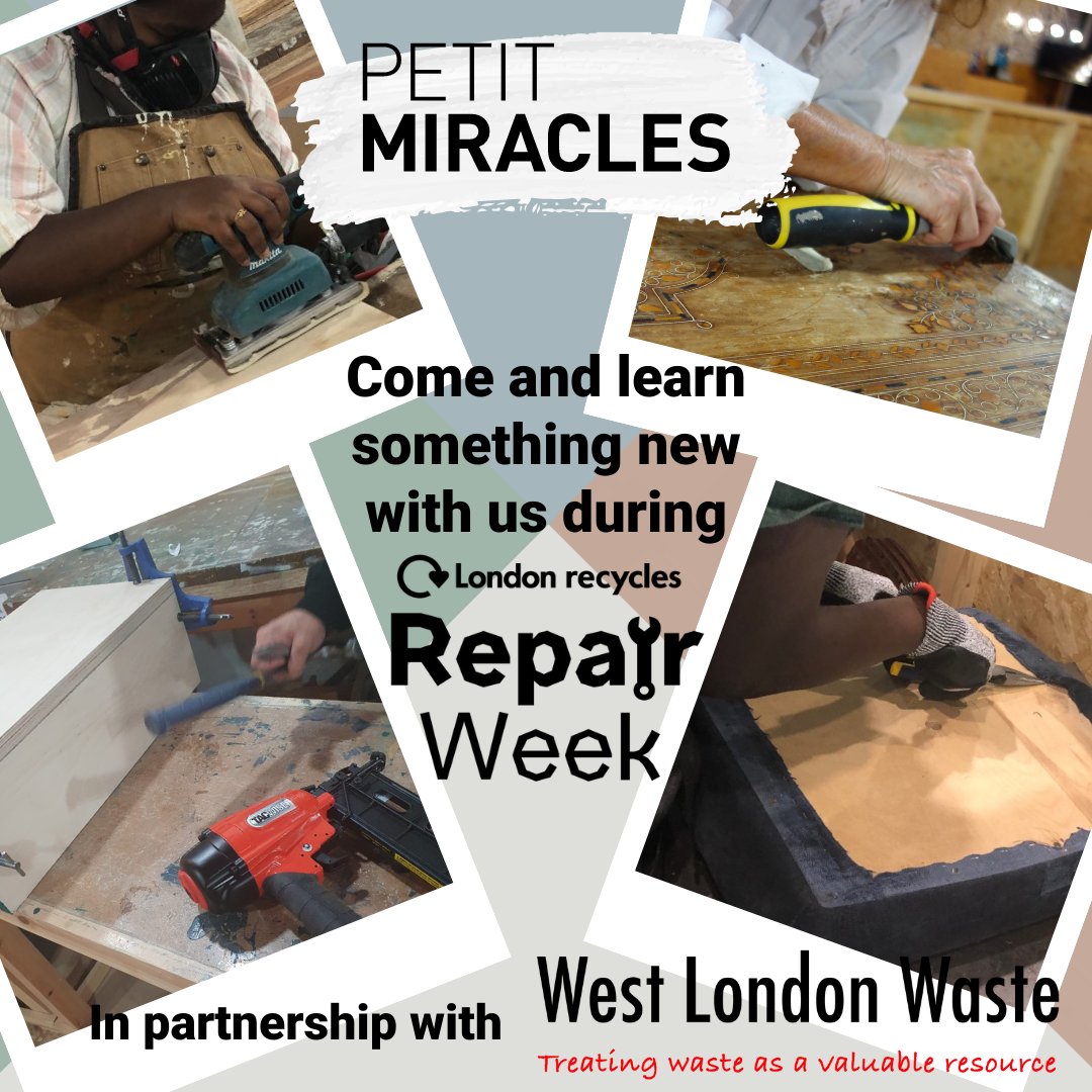 We've got lots going on for @LondonRecycles Repair Week 2022! Follow us for updates.
In Partnership with @WestLondonWaste 
#ReduceReuseRecyle #RepairWeek  #LondonRepairWeek2022
