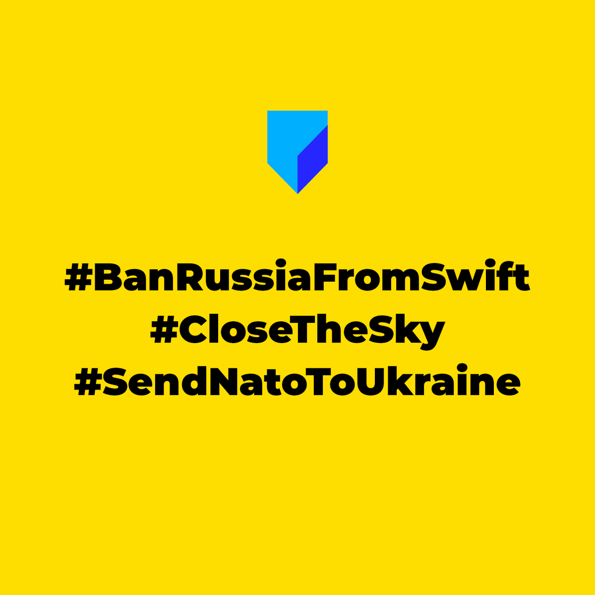 StratcomCentre's tweet photo. We launch an international campaign to address @OlafScholz, @EmmanuelMacron, @JoeBiden and @BorisJohnson. Share this image in social networks with hashtags #BanRussiafromSwift #CloseTheSky #SendNatoToUkraine and tag the leaders. Tomorrow may be late - let's act today! #stopRussia https://t.co/HwL6pp4eMI
