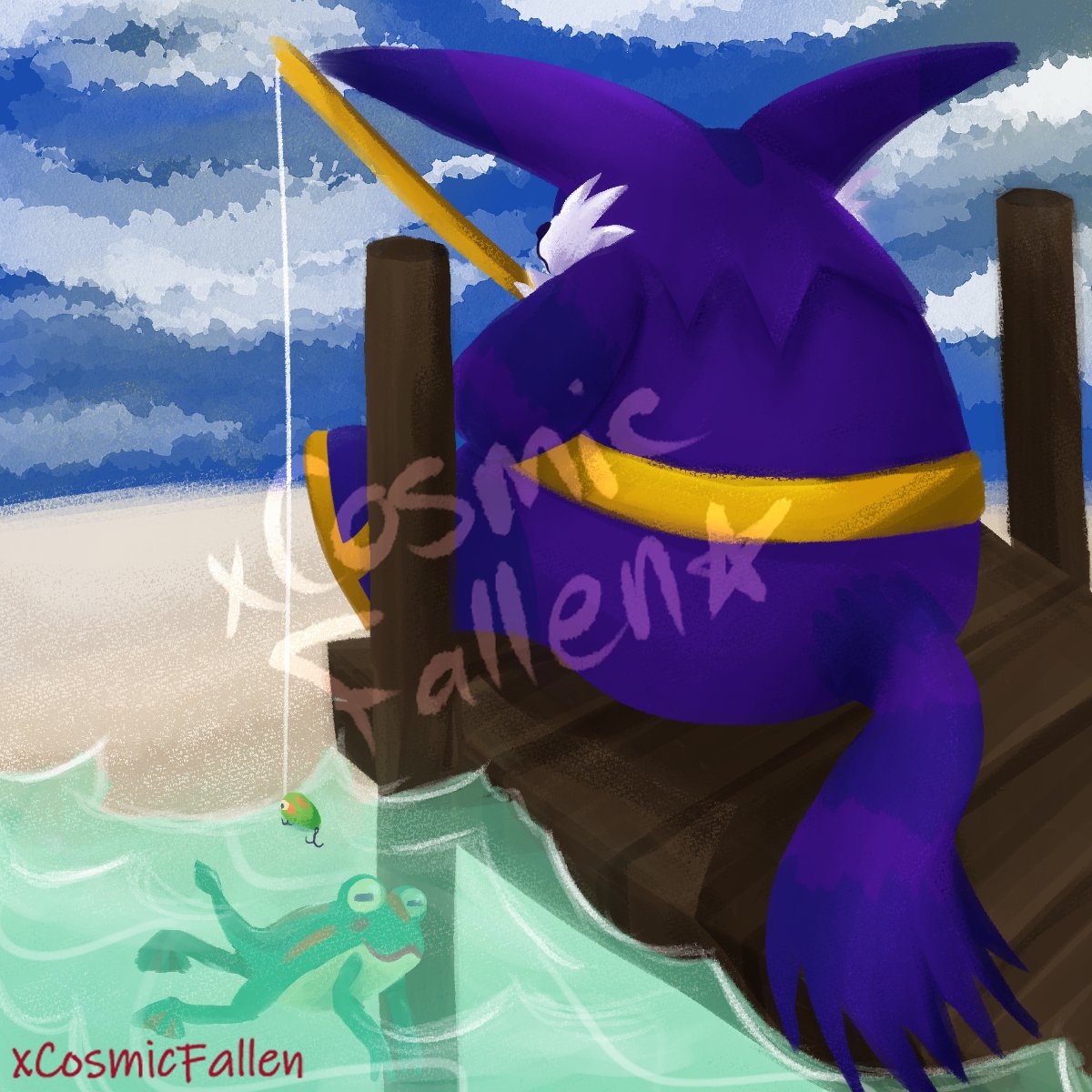 xCosmicFallen's tweet photo. an old experimental piece that's still a favorite of mine. i love big so much
#sonicthehedgehog #sonicfanart #bigthecat #froggy #artistsontwitter #xcosmicfallen https://t.co/0Fyhnlxk72