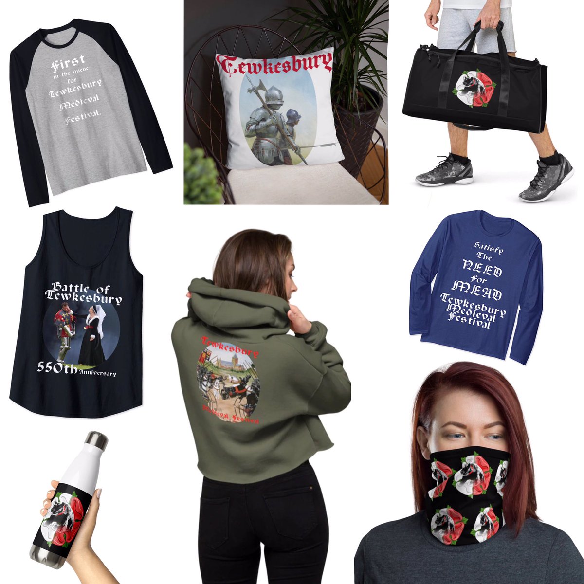 * NEW MERCHANDISE *

Just a small selection of the huge range of merchandise available in our online shop. Visit tewkesburymedievalfestival.org/shop #Tewkesbury #WarsOfTheRoses #merch <a href="/tewkesbury1471/">Tewkesbury 1471</a> <a href="/moretewkesbury/">Tewkesbury TIC</a>