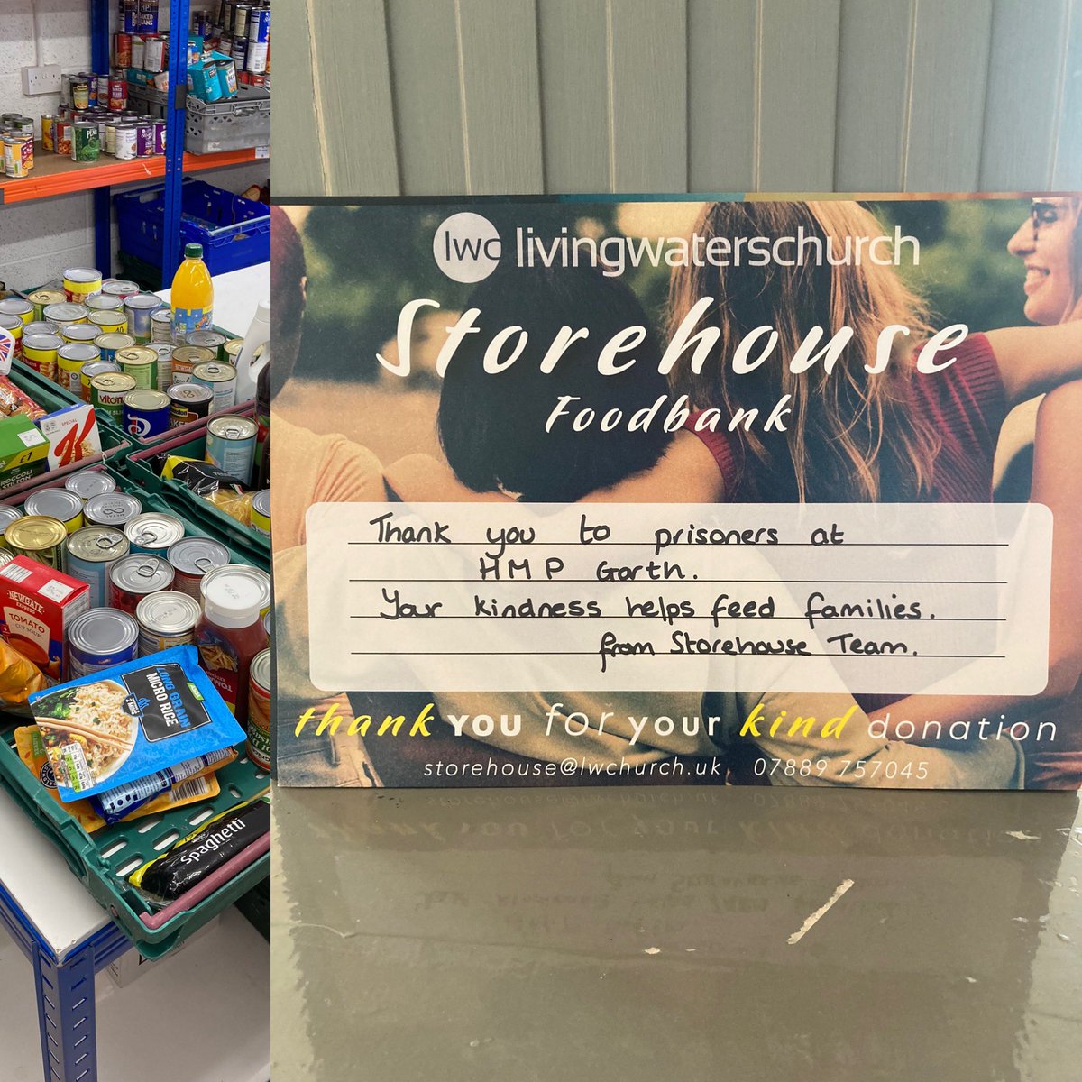 Well done to all the men that donated to our local food bank. Their contributions were greatly received this morning, helping feed those in need 👏👏