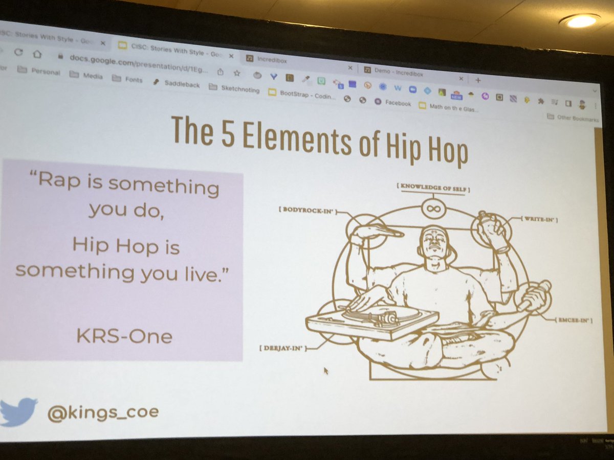 TweetsNoelle's tweet image. #KCOEStoriesWithStyle is LIT. This WILL be everywhere, friends. Every student should have the opportunity to express themselves through culturally responsive music and art! @enorris13 @edcampOSjr @CISCSymposium #cisc2022