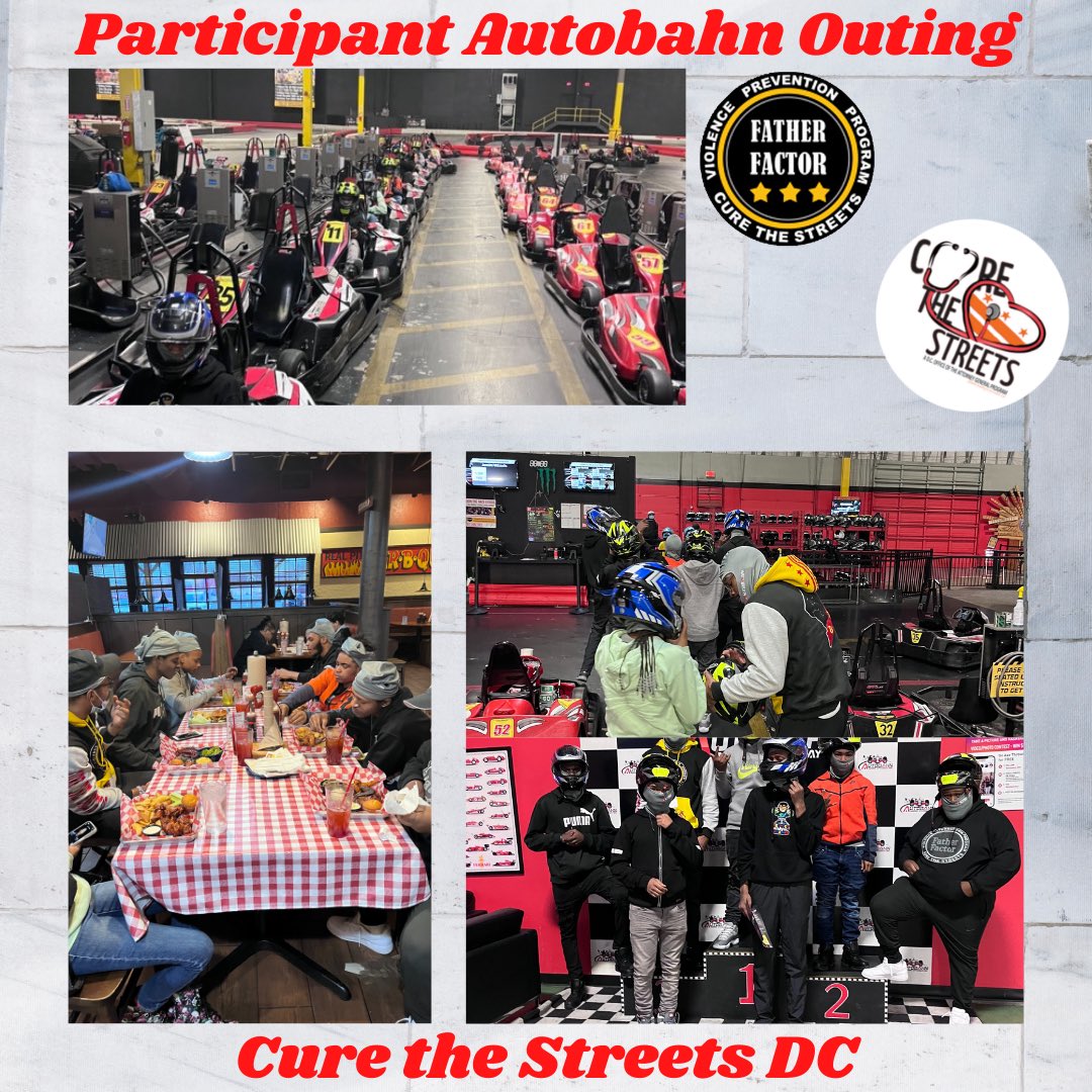 Our Ward 7 Outreach Worker Lorenzo and Violence Interrupter JJ hosted a participant event at AutoBahn. #eventrecap #violencepreventionprogram #curethestreetsdc #ffinc #ward7strong