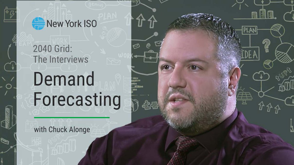 NewYorkISO's tweet photo. What does it take to plan for the power grid’s future needs? You must look ahead, from 5 mins to 20 yrs, says Chuck Alonge, who plays an essential role in demand forecasting. You have to analyze a lot, from extreme weather to economic trends. 
Watch now: https://t.co/3e9Twiif0z https://t.co/rhstclqaoA
