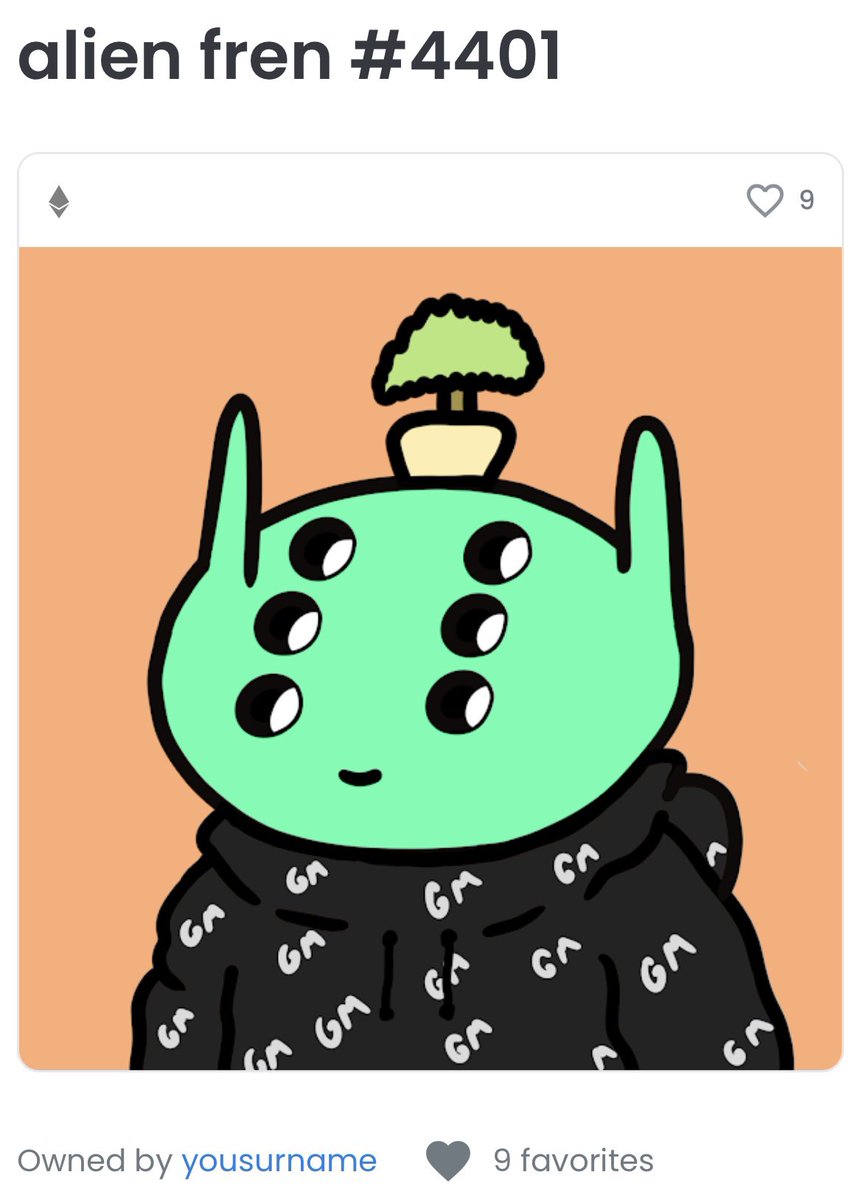Are there any <a href="/alienfrens/">alien frens</a> out there who can help? This is my dream fren, I want to find the owner to see if they would entertain a trade. I have looked around discord and Twitter but can’t seem to find them. #frenfindfren #plshelp