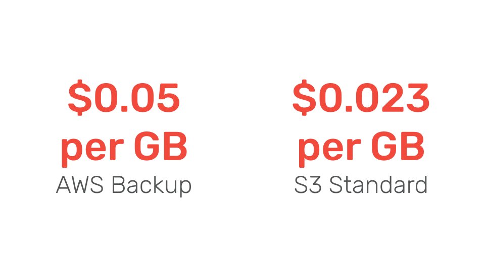andreaswittig's tweet photo. ❓How to double storage costs? Use AWS Backup to backup your S3 buckets. 🤯 There must have been a meeting at AWS, where a group of managers said: "Sounds like a reasonable plan." I would have loved to have been at that meeting. Best together with @QuinnyPig. 😝 https://t.co/NsNwQm7THA
