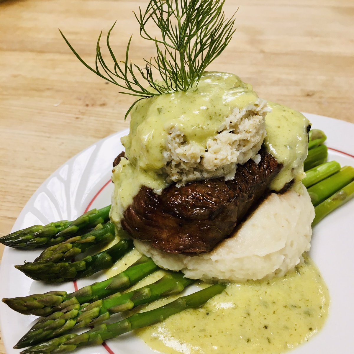 ChefWardzala's tweet photo. Theme dinner was a big hit @MeadowsKalida! A trio of appetizers, Steak Oscar, and a Grand Marnier cake! @nolafoodguy @ChefRenee5402 https://t.co/zvseg4C0r6
