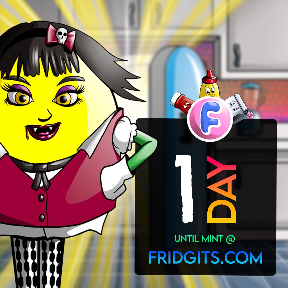 IT'S OFFICIALLY COUNTDOWN THYME!!!

Our Fridgits community is simply the zest! Meet us over at Fridgits.com to join our a-peel-ing Discord! Squeeze the day Fridgits Fam!!!

#Fridgits #FridgitsNFT #Countdown #NFTCommunity #NFTgame