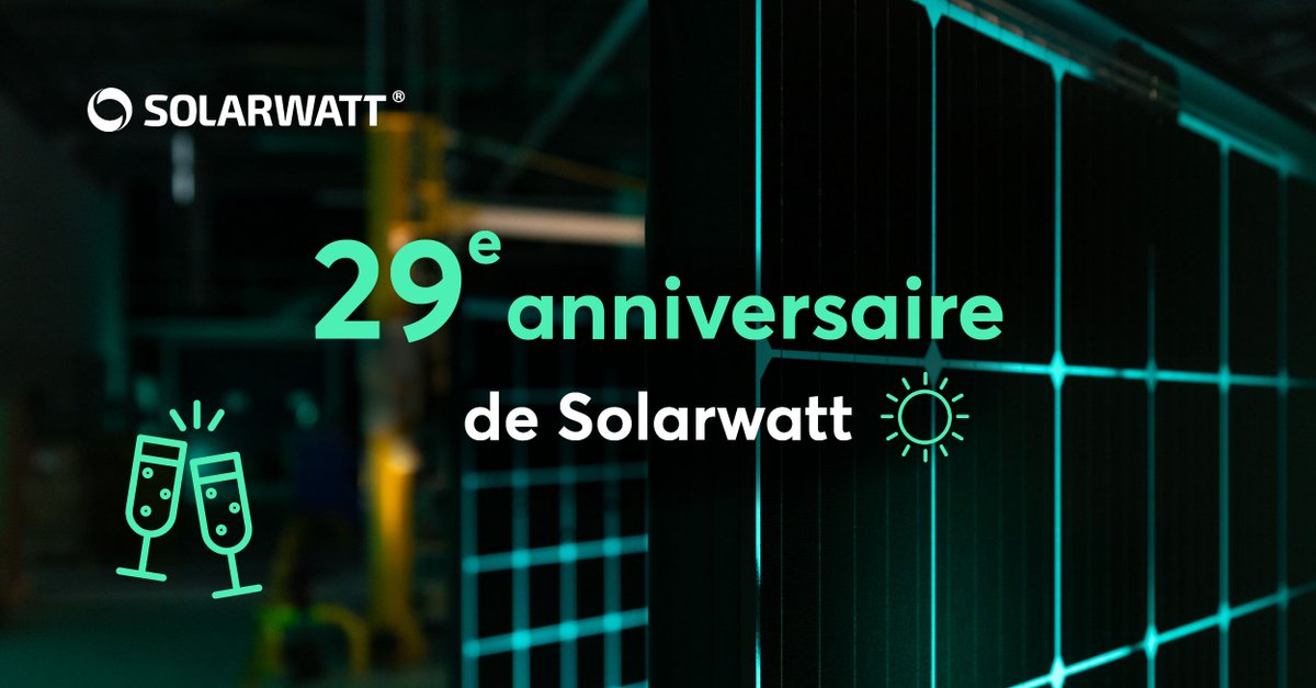 Cette année, 𝗦𝗼𝗹𝗮𝗿𝘄𝗮𝘁𝘁 𝗳𝗲̂𝘁𝗲 𝘀𝗼𝗻 𝟮𝟵𝗲 𝗮𝗻𝗻𝗶𝘃𝗲𝗿𝘀𝗮𝗶𝗿𝗲 ! 🎉

Depuis 1993, Solarwatt s'investit jour après jour dans la production d'une énergie propre, pour aujourd'hui et les générations futures. 🌎

#photovoltaique #energiesolaire #solarwatt
