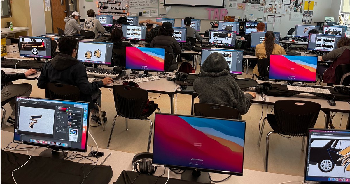 The design of the new <a href="/TownofFrederick/">Town of Frederick</a> SRO car has began!  <a href="/Frederick_HS/">FrederickHSGoldenEagles</a> students in the beginning graphic design class are working on making my new ride scream Golden Eagles!