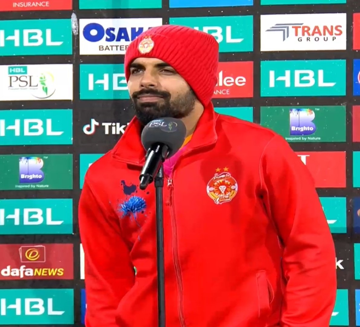 CricMady's tweet photo. Shadab Khan: 
"We should've finished the match off before that (Wasim turning down singles). He's a youngster and will learn from his mistakes. We win as a group, and lose as one.  Cricket teaches you something everyday."

#PSL7 #LQvsIU #PSL2022 https://t.co/BJPMzNNXz3