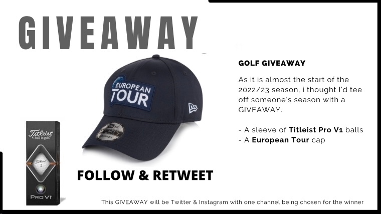 Ed Kemp (@charles_n_eddy) on Twitter photo 💥GIVEAWAY💥
It’s time for another GIVEAWAY! It’s been too long☺️
🧢 <a href="/DPWorldTour/">DP World Tour</a> (European Tour) cap
🏌️♂️ Sleeve of TitleistEurope Pro V1 balls
To win, all you have to do is LIKE & RETWEET. That’s it!
Enter on both Twitter & Instagram for more chances👍 💥GIVEAWAY💥
It’s time for another GIVEAWAY! It’s been too long☺️
🧢 <a href="/DPWorldTour/">DP World Tour</a> (European Tour) cap
🏌️♂️ Sleeve of TitleistEurope Pro V1 balls
To win, all you have to do is LIKE & RETWEET. That’s it!
Enter on both Twitter & Instagram for more chances👍