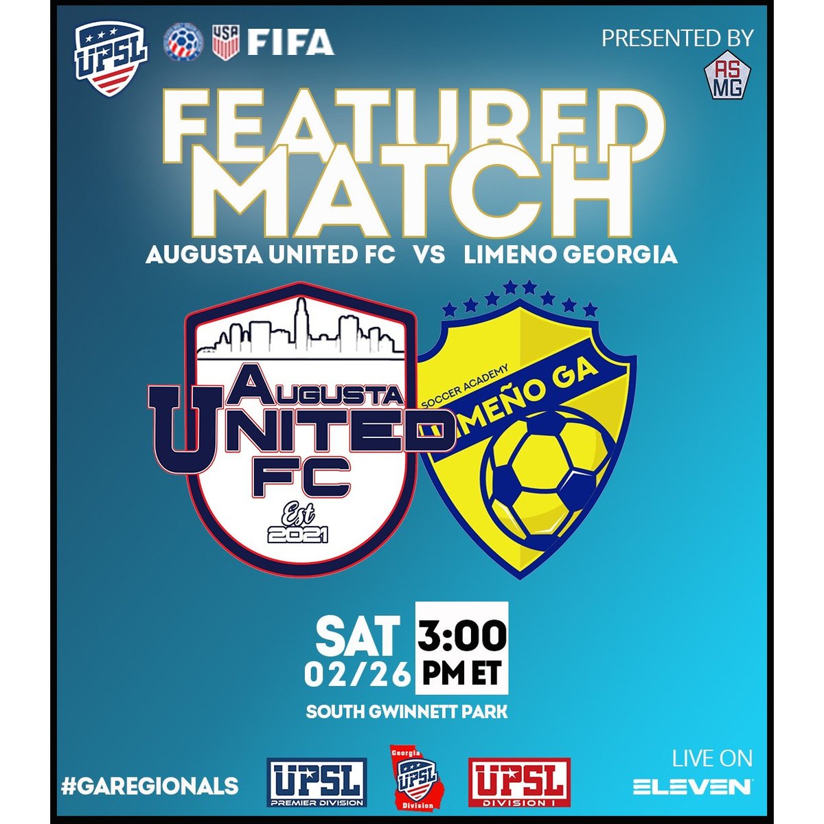 Huge match on Saturday with <a href="/UPSL_Georgia/">UPSL_Georgia</a> Regional Cup Final implications for both clubs!