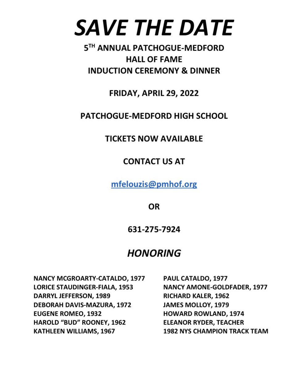 𝑊𝑒 𝑎𝑟𝑒 𝑔𝑒𝑡𝑡𝑖𝑛𝑔 𝑐𝑙𝑜𝑠𝑒𝑟!

Make sure to contact us to purchase your tickets!  

pmhof.org
