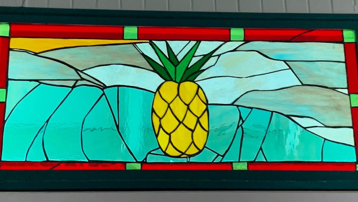 our absolute favorite thing is when poets submit art to accompany their poems! for today’s poem, @ericinislands sent us an image of the stained-glass window that he created, which his poem references🍍check out the poem (link in bio) ⛵️