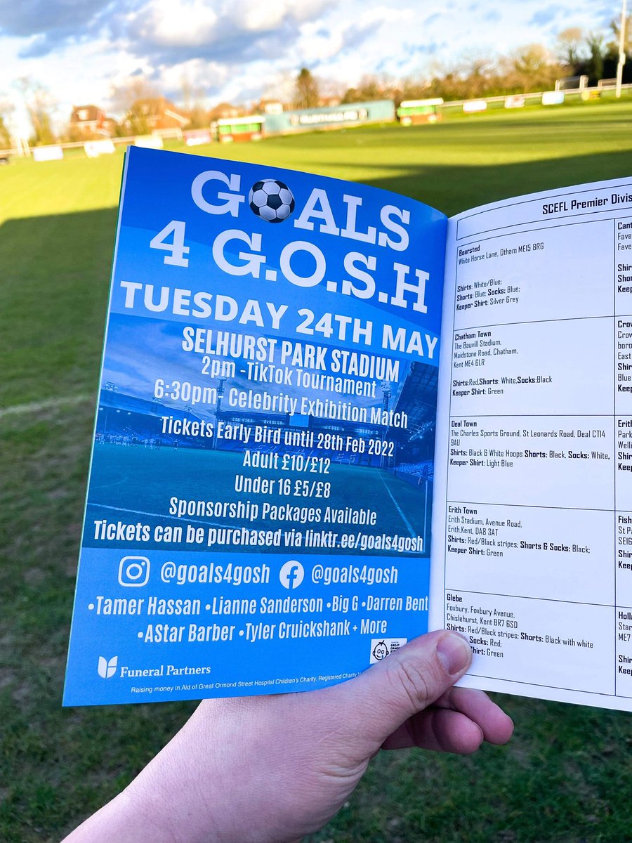 Goals 4 GOSH (@goalsgosh) on Twitter photo A HUGE thank you to @fcrusthall for giving us a full page spread in this weeks Matchday programme vs <a href="/glebefootball/">Chislehurst Glebe FC</a>. We are very grateful! If you would be interested in attending check out the link in our bio! 💙⚽️ @nonlgeprogs A HUGE thank you to @fcrusthall for giving us a full page spread in this weeks Matchday programme vs <a href="/glebefootball/">Chislehurst Glebe FC</a>. We are very grateful! If you would be interested in attending check out the link in our bio! 💙⚽️ @nonlgeprogs