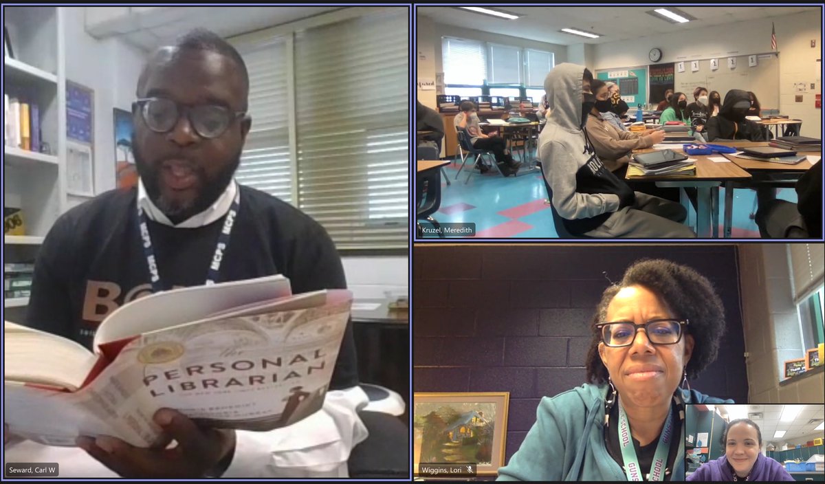 GunstonLibrary's tweet image. That’s a wrap on our African American Read-In in celebration of Black History Month! Thank you so much to all the volunteers who read to our hornets and helped us celebrate Black authors and stories over the past two days!! #BHM 💜💙 @APSLibrarians @Gunston_PTA @APSGunston