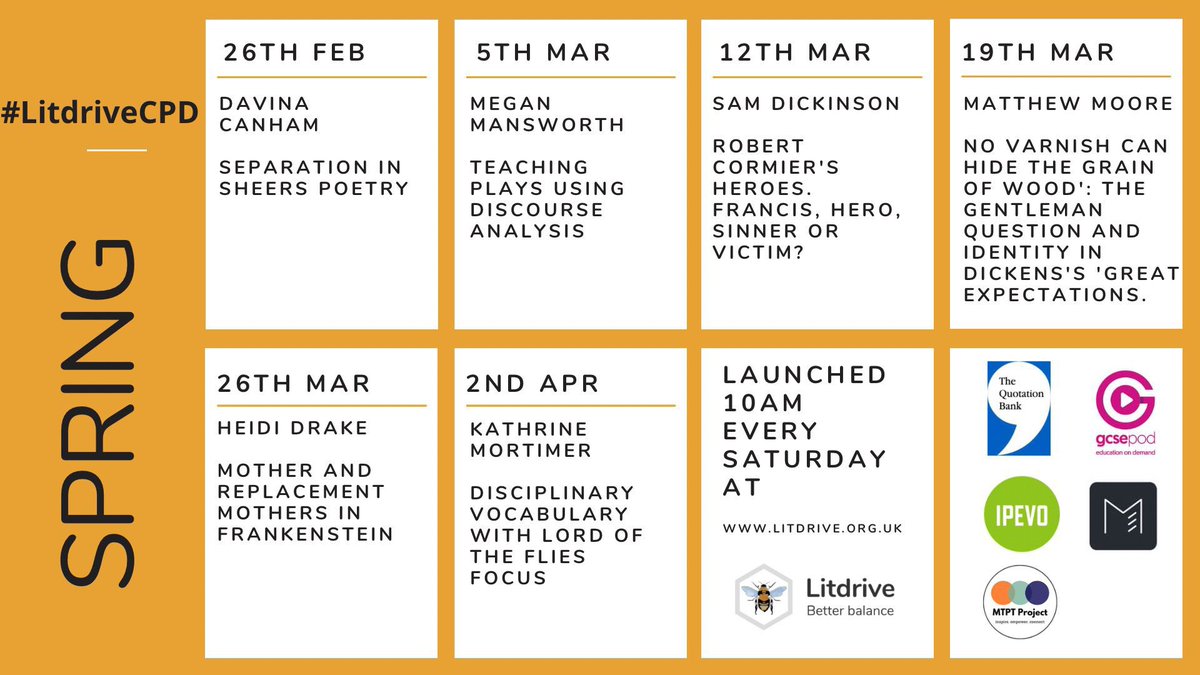 Exciting new <a href="/LitdriveUK/">Litdrive UK</a> CPD sessions. By teachers, for teachers #LitdriveCPD.What a variety this term!🤩