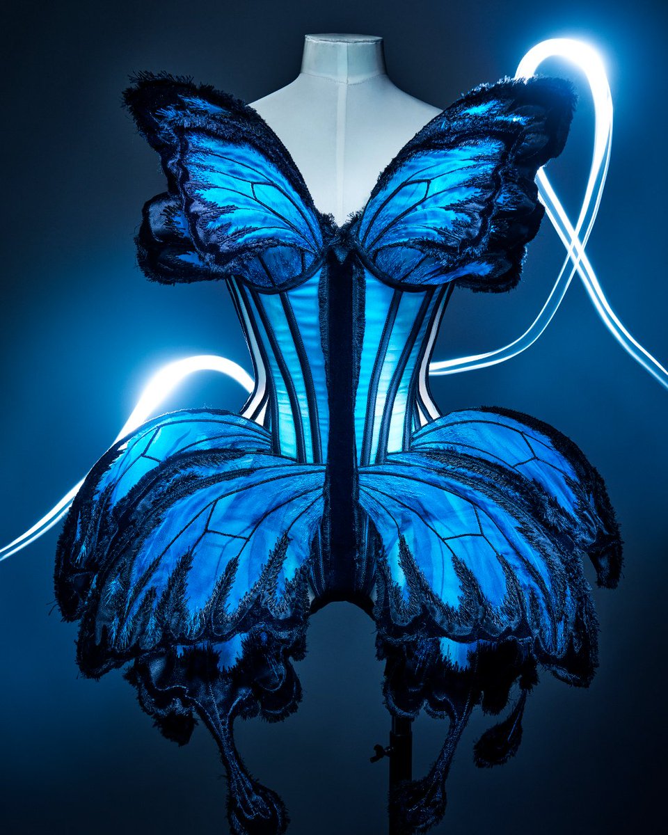 JPGaultier's tweet image. Butterfly corset, worn by @DitaVonTeese during the Haute Couture #SS14 show “Les Papillons”, exhibited at the France Pavilion of #Dubai #Expo2020. 

Curated by @TmLoriot
#EmilLarsson #PatriceStable #JPGLovesDubai #JeanPaulGaultier