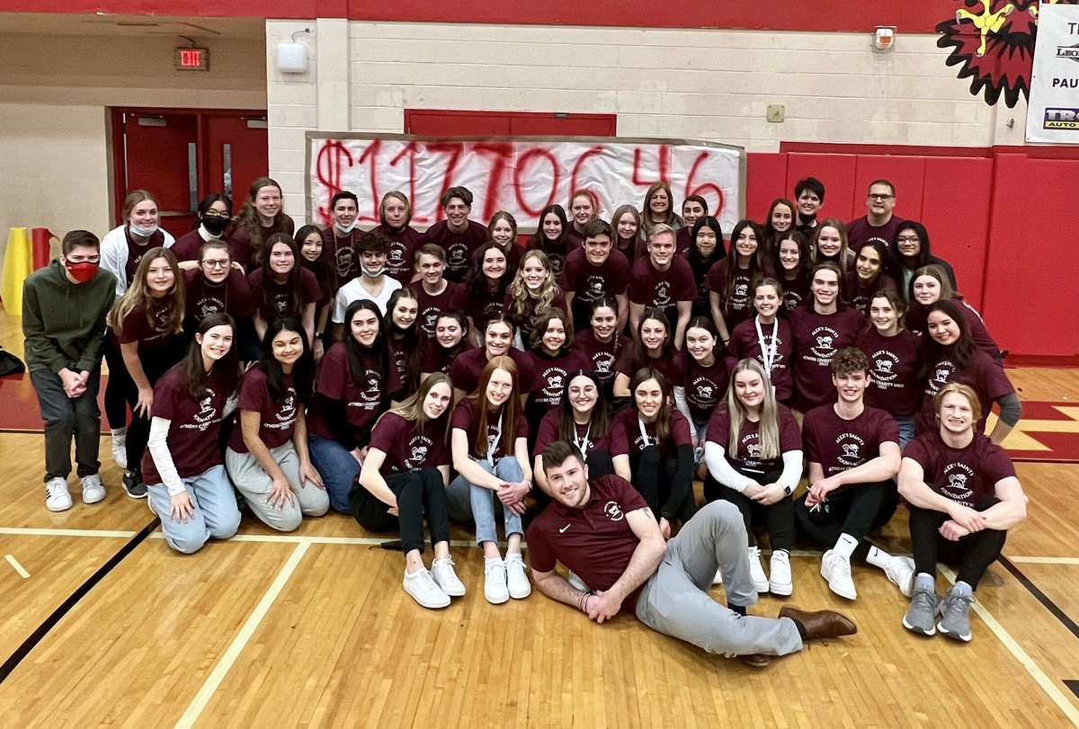 $117,706.46 THE BIG REVEAL for Athens 2022 Charity Week! Thank you to everyone who helped raise money for this year’s charity, Alex’s Saints Foundation. Go Hawks! ❤️💛