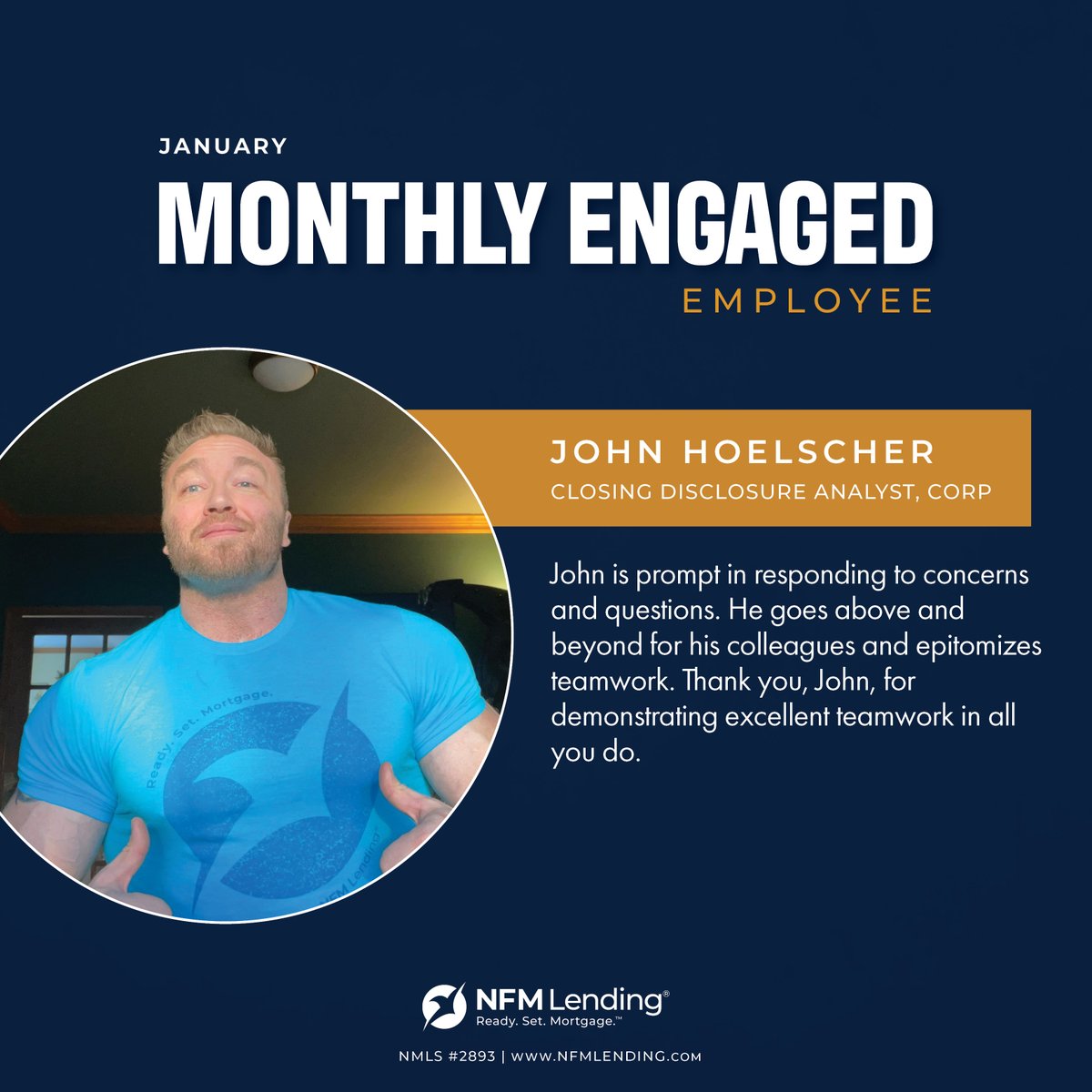 NFM_Lending's tweet photo. Every month, two NFM Family members are recognized as our Monthly Engaged Employees for embodying one or more of our core values. Congratulations to our two January winners—Lila Valladares and John Hoelscher! We truly appreciate everything you do! #EngagedEmployee https://t.co/uzcNvIEW5i