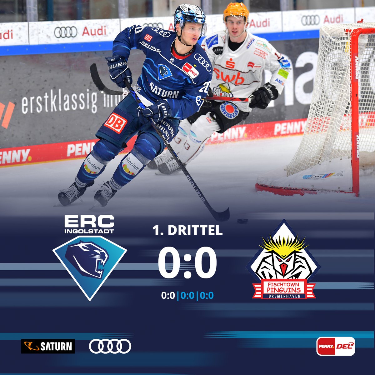 ERCIngolstadt's tweet photo. Deutliches Chancenplus für den #ERC, aber noch will der Puck nicht ins Tor.
#INGvsBHV #Gameday #Fanrückkehr #Ingolstadt #SchanzerPanther https://t.co/OEn8TRRnNg