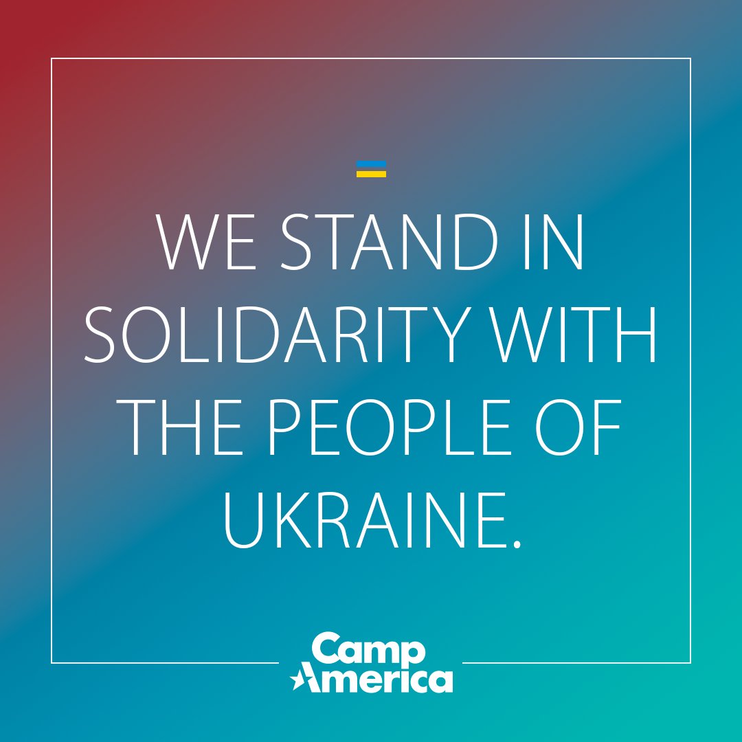 Camp America stands in solidarity with the people of Ukraine against the acts of violence and aggression unfolding. 

Read the full statement from our parent organization <a href="/AIFS_Intl/">American Institute for Foreign Study (AIFS)</a> here: aifs.com/ukraine-statem…
