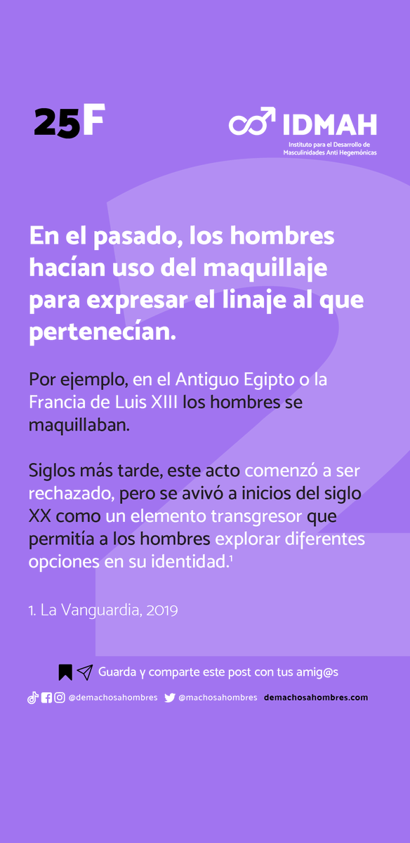 machosahombres's tweet photo. Los estereotipos de género afectan nuestra vida en la medida que nos limitan y no nos permiten mostrar quienes somos realmente.
Actividades como pintarse las uñas, usar una rutina de piel e incluso maquillarse son consideradas como poco masculinas. Esto no siempre ha sido así. https://t.co/8y1R5HwEiH