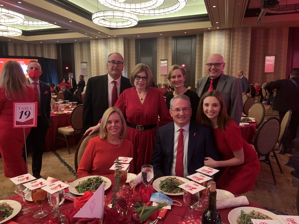 NancyatHeart's tweet photo. Such an honor to see dear friends and @American_Heart volunteer leaders Lisa & Dr. John Warner receive the Sandi Haddock Community Impact Honor at the #DallasGoRed Luncheon. They are relentless supporters of heart health in all communities. #HeartMonth @UTSWNews https://t.co/1akrZD8nID