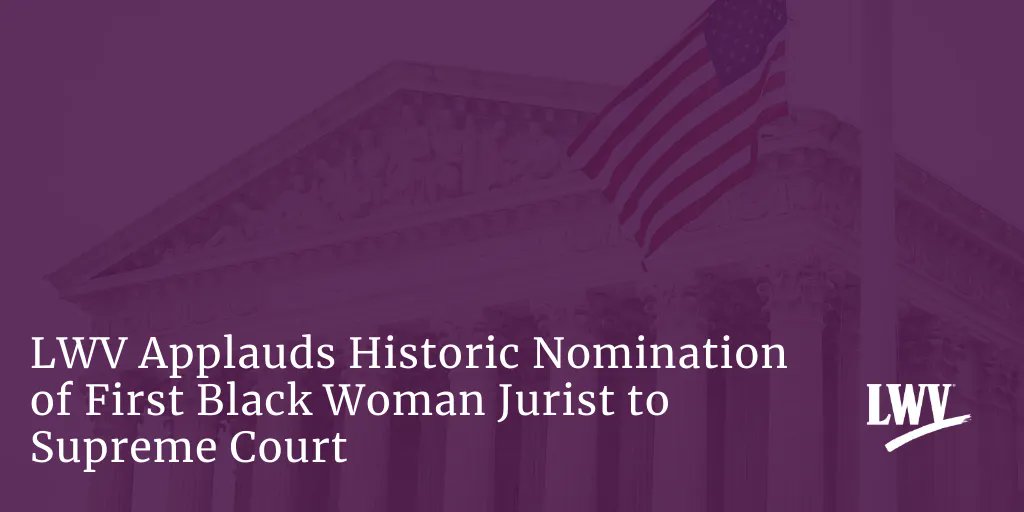 “The nomination of the first Black woman to the nation’s highest court reinforces the power of women to create a more perfect democracy.” 

Read our full statement: bit.ly/357TYch