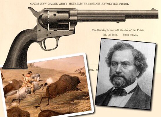 EricStreetman's tweet photo. #OnThisDay in 1836 #HartfordCT’s #SamuelColt received a patent for his first revolving chamber percussion pistol, revolutionizing the #American [#OldWest] settlements, west of the #MississippiRiver. #revolver #wheelgun #1A #2A #PT2A #GunControlMeansUsingBothHands
#PistolPatentDay https://t.co/qoWyirb1kY