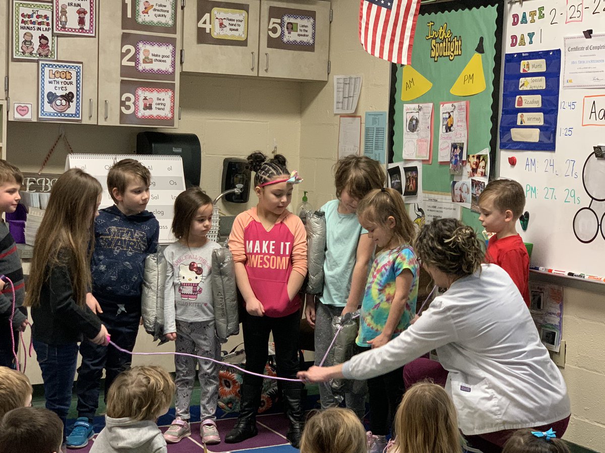 Learning about the importance of flossing! <a href="/JonestownElem/">Jonestown Elementary</a>