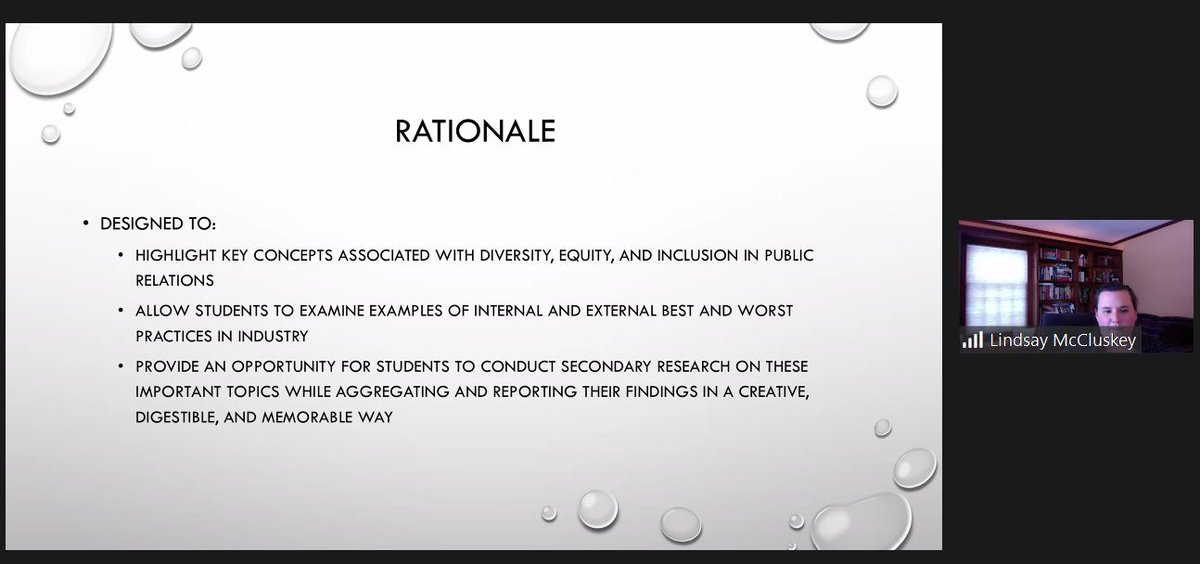 AEJMC_PRD's tweet photo. GIFT 2: Understanding PR Best Practices in DEI @LindsayMMPR focuses on developing students' research skills as a mechanism to highlight key DEI concepts in PR, allowing students to see examples in practice. #PRDVirtualConf https://t.co/Cnq4GhKGda