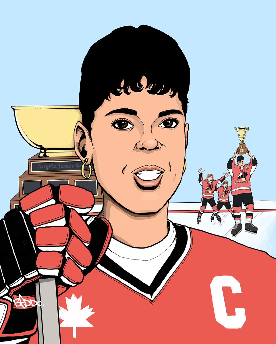BeddoArt's tweet photo. More Female Trailblazers for #BlackHistoryMonth in collab with the Catholic Children’s Aid Society of Toronto. Next up is Toronto born Angela James (born Dec 22 1964), a superstar for Team Canada who played at the highest levels of women’s hockey between 1980 & 2000.
#BeddoArt https://t.co/77bKlV3cmP