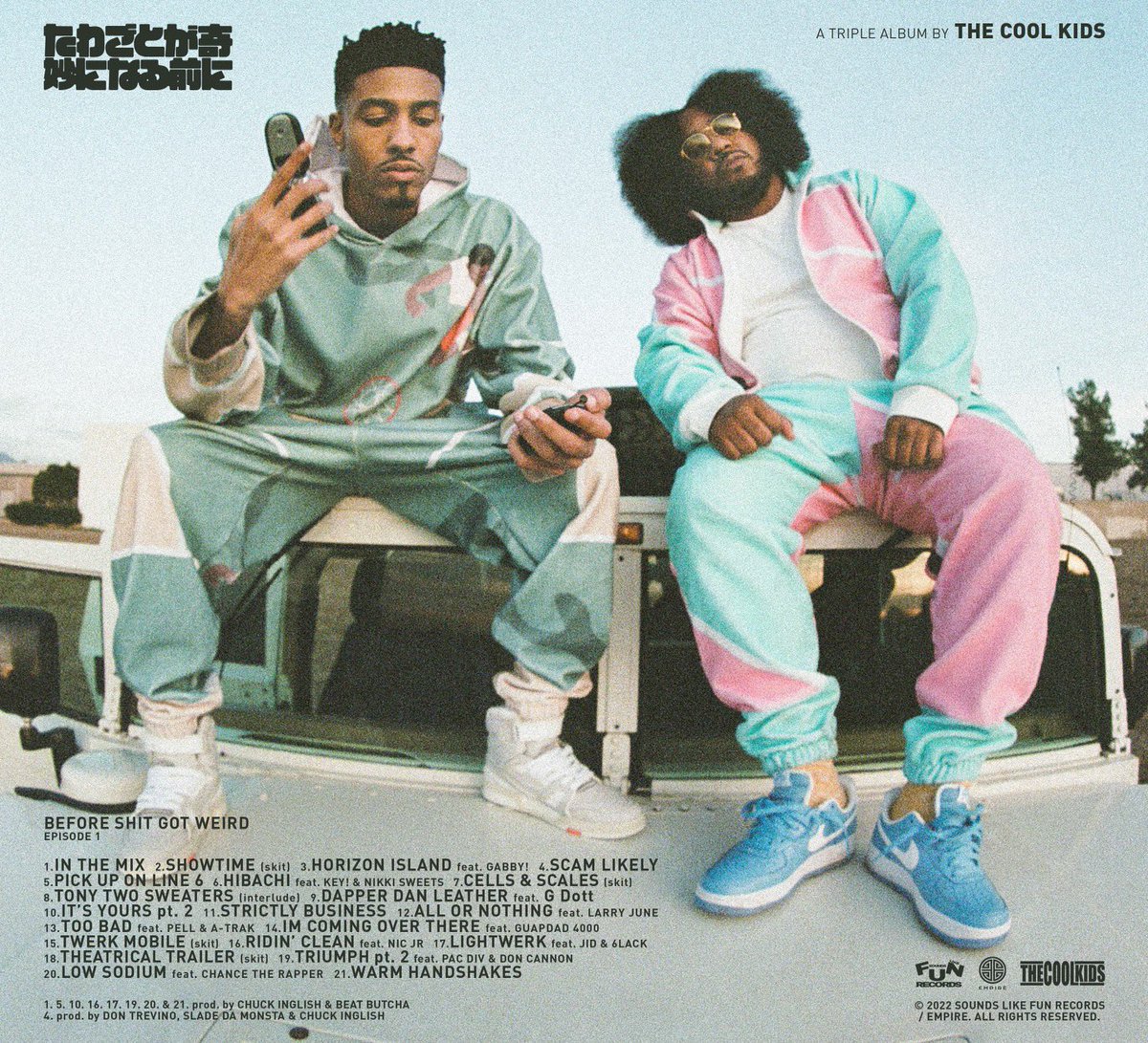 Chuckisdope's tweet photo. BEFORE SHIT GOT WEIRD  💿💿💿
a triple album from The Cool Kids 

MARCH 3rd 2022.  3.3.22.  12pm est. https://t.co/pUQ2QDlIkS