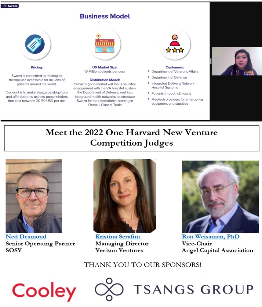 hbsanc's tweet photo. Congratulations to #Swanza and founder Niki Santo for being chosen as the Crowd Favorite of the #1HNVC One Harvard New Venture Competition last night. Judges commended Niko for her ability to explain complex health tech concepts in a clear and concise manner. #Harvard #NVC #hbs https://t.co/LhbVCJHqVW