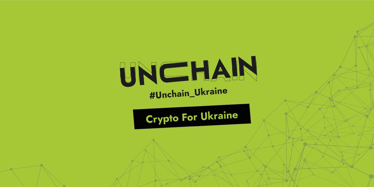 We've launched a crypto-native fundraising campaign unchain.fund to support Ukraine with humanitarian aid.  

Pls, retweet! Let's provide life-changing support for those in need, and truly make the difference.

1/10