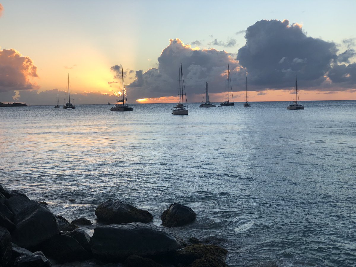 Life is pretty good right now. Sipping wine and watching the sunset in lovely St Maarten before the #HeinekenRegatta next week. #vacationstmaarten