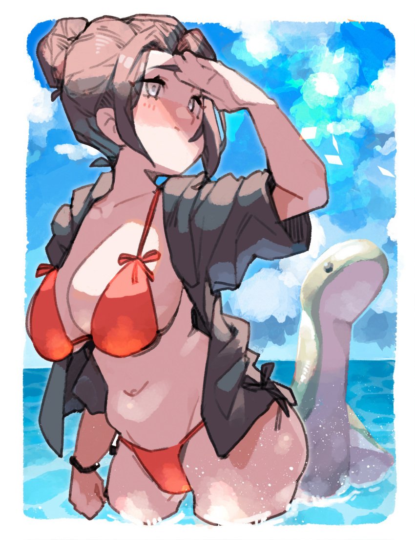 VENGEFULWR4TH's tweet photo. ''Nice day at the beach." 

She was actually just staring at your tits as they bounced while ran on the glistening sand, you looked stunning in your bathing suit. https://t.co/mCx47fmrx7