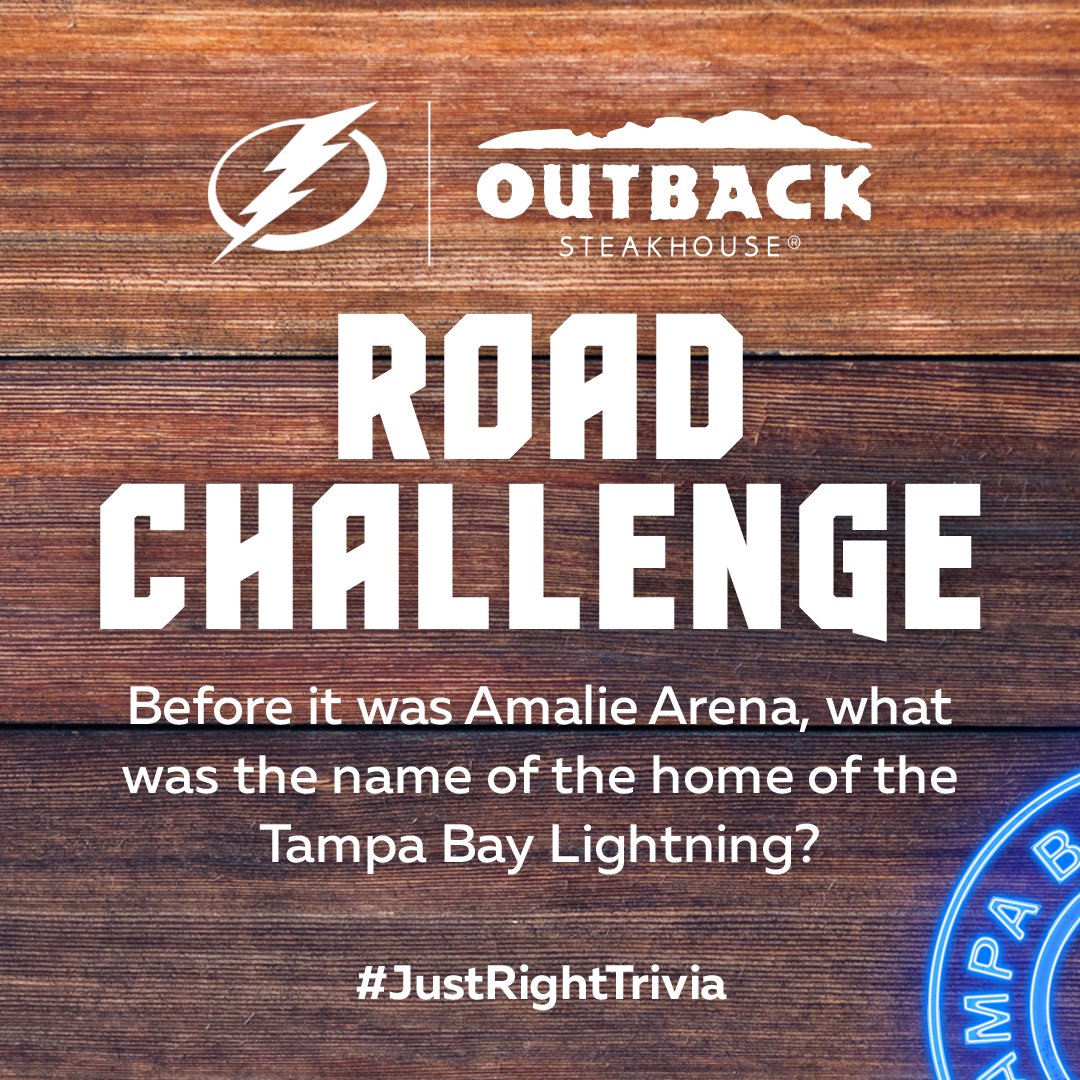 Tampa Bay Lightning On Twitter: Answer Our #Justrighttrivia And You Could  Win An @Outback Gift Card On Us! Rules: Https://T.co/25Rxf2rnsu  Https://T.co/Sgkbev99bc / Twitter