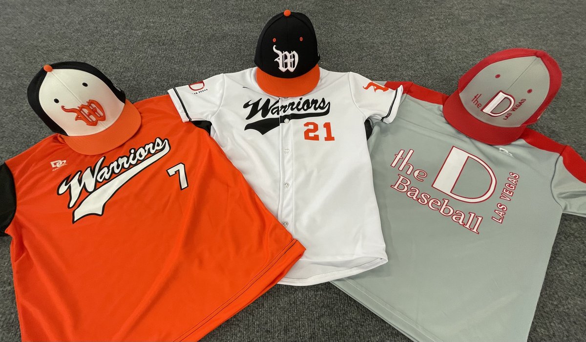 DO_Apparel_'s tweet photo. The always clean and classic, Warriors/D Las Vegas Baseball! 

The Warrior/DLV crew returns for the 2022 season with this traditional look. 

They’ll be turning heads all year long! 

#LookGoodPlayGood 
#MichiganMade 
#MadeInTheUSA https://t.co/c3EHn3bQkY