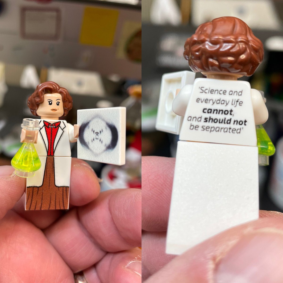 I adore my Rosalind Franklin minifig. But the quotation from Franklin on the back says everything.