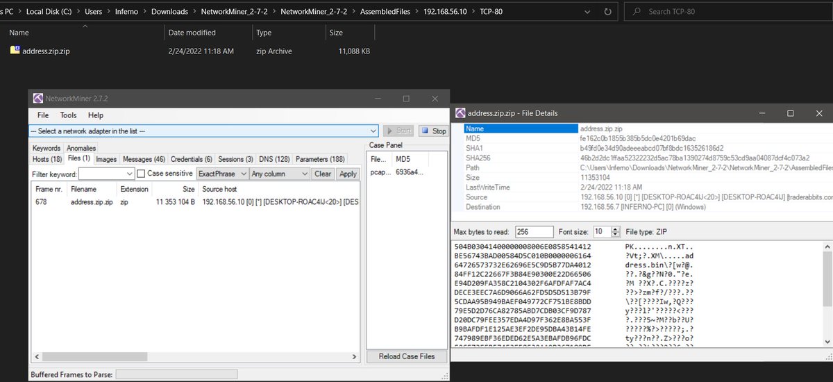 vinopaljiri's tweet image. Little #DFIR tip to deal with chunked files in Network Forensics. If you wanna fastly extract those files try to use extremely useful tool #NetworkMiner @netresec. Another alternative is #NetWitness #Investigator @RSAsecurity.😉
community.netwitness.com/t5/netwitness-…
netresec.com/?page=NetworkM…