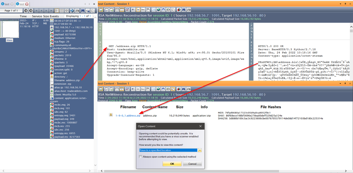 vinopaljiri's tweet image. Little #DFIR tip to deal with chunked files in Network Forensics. If you wanna fastly extract those files try to use extremely useful tool #NetworkMiner @netresec. Another alternative is #NetWitness #Investigator @RSAsecurity.😉
community.netwitness.com/t5/netwitness-…
netresec.com/?page=NetworkM…