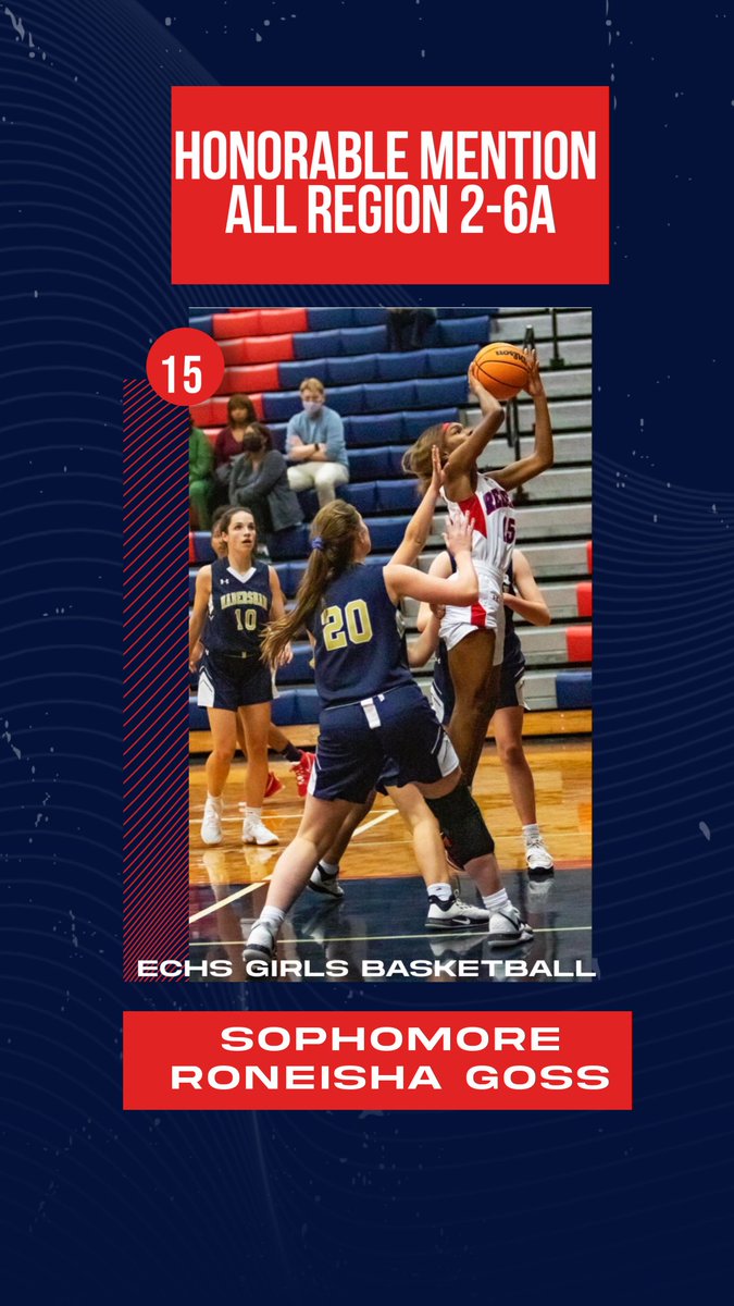 GirlsBballECHS's tweet photo. CONGRATULATIONS!!
RONEISHA GOSS WAS NAMED AN HONORABLE MENTION TO THE 2-6A ALL REGION TEAM https://t.co/bwbcAgtR6d