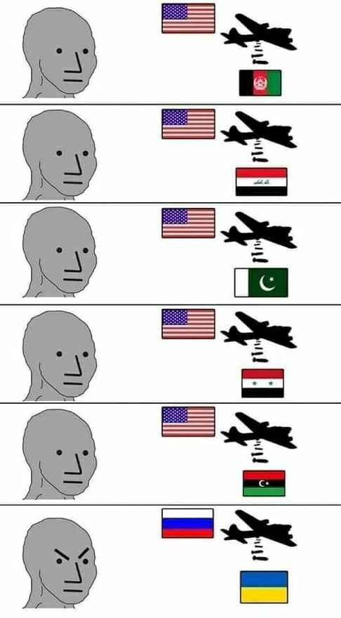 Rusia malo, EEUU bueno 
#UcraniaRussia