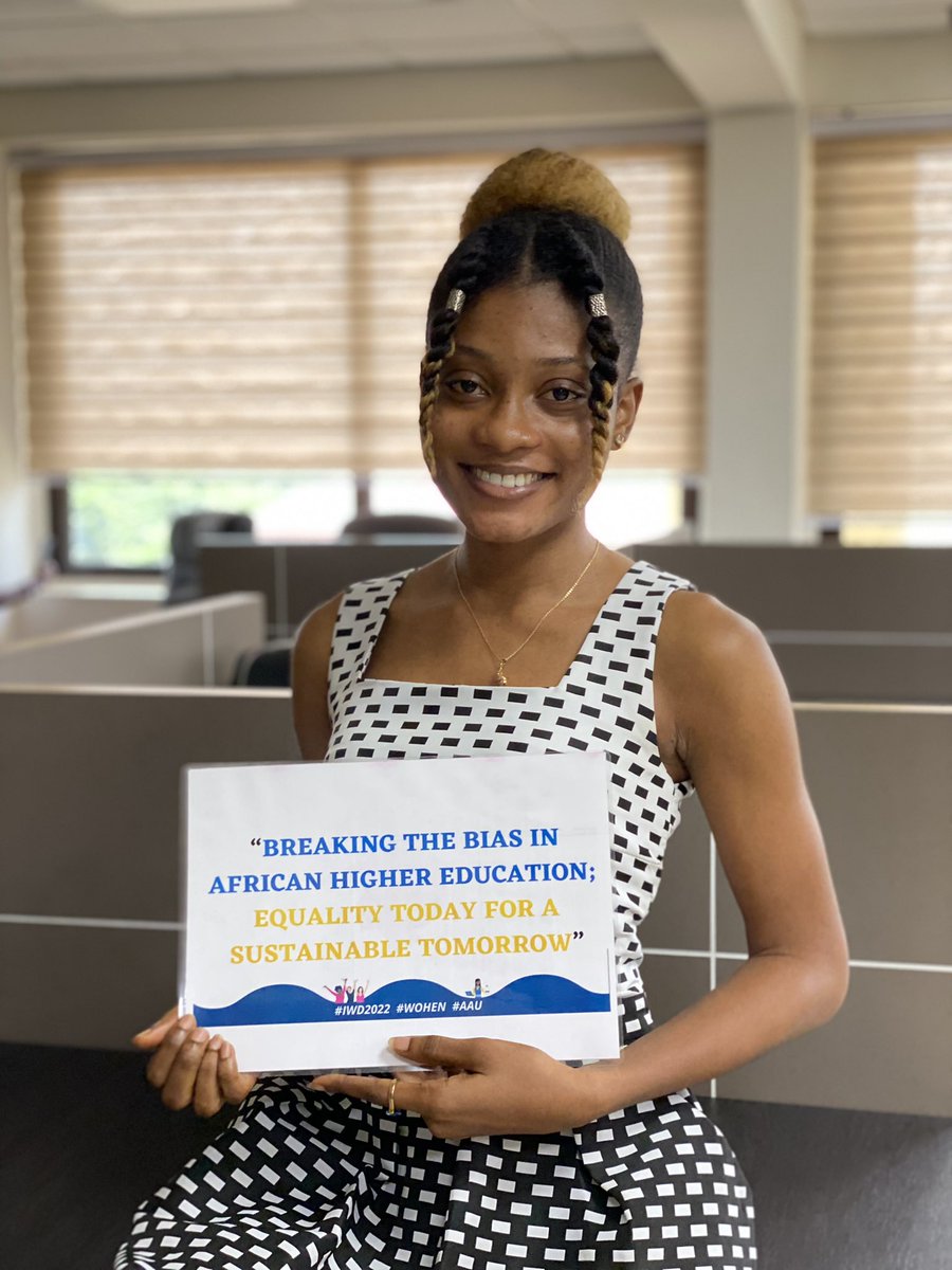 TheOnlyOmie's tweet photo. Still on the matter!!! 

Join us on the 8th of March as we discuss ways of breaking the bias in African higher education. Register via https://t.co/WLz0ufQ3wL. 
#WoHEN #IWD22 #BreakingTheBias @_MsBossman @AAU_67 https://t.co/J7rH3r5cJ8