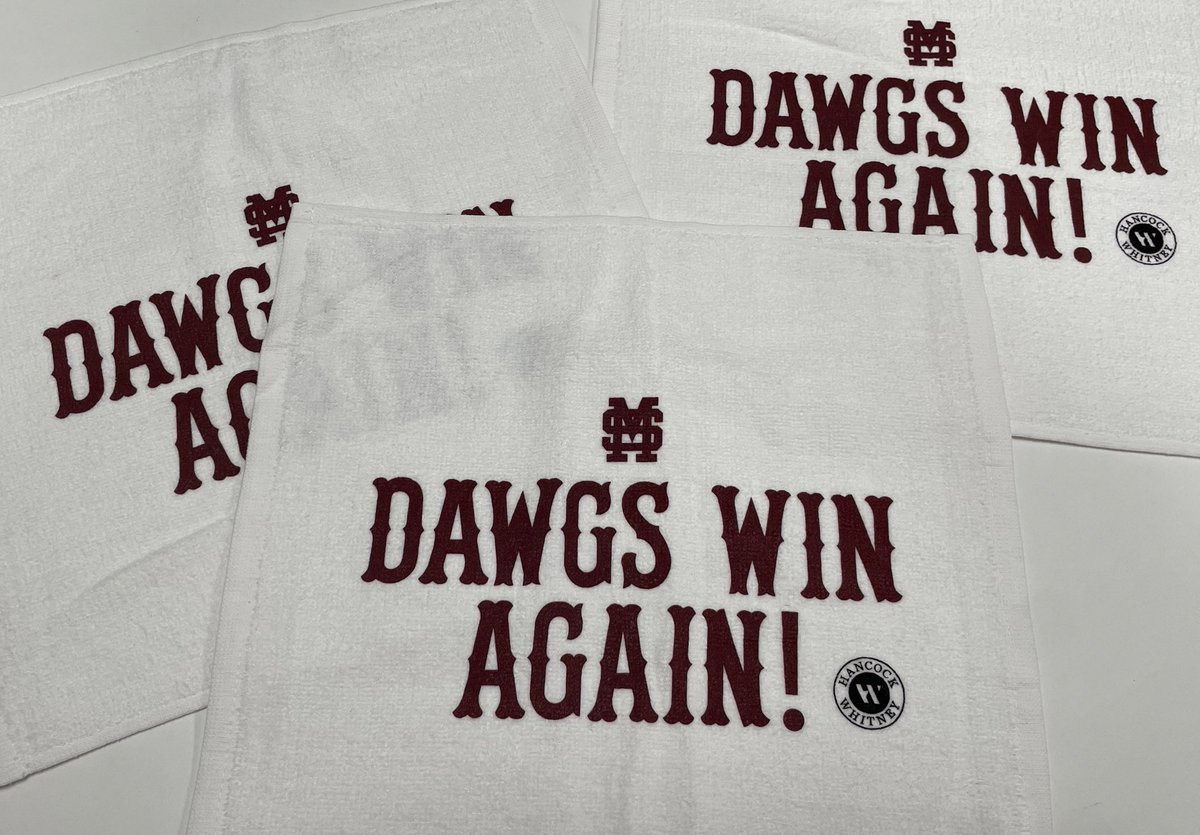 Miss out on getting a Dawgs Win Again rally towel presented by <a href="/HancockWhitney/">Hancock Whitney</a>⁉️

We’re giving away a few extras to some lucky fans who RT this post‼️

#HailState🐶