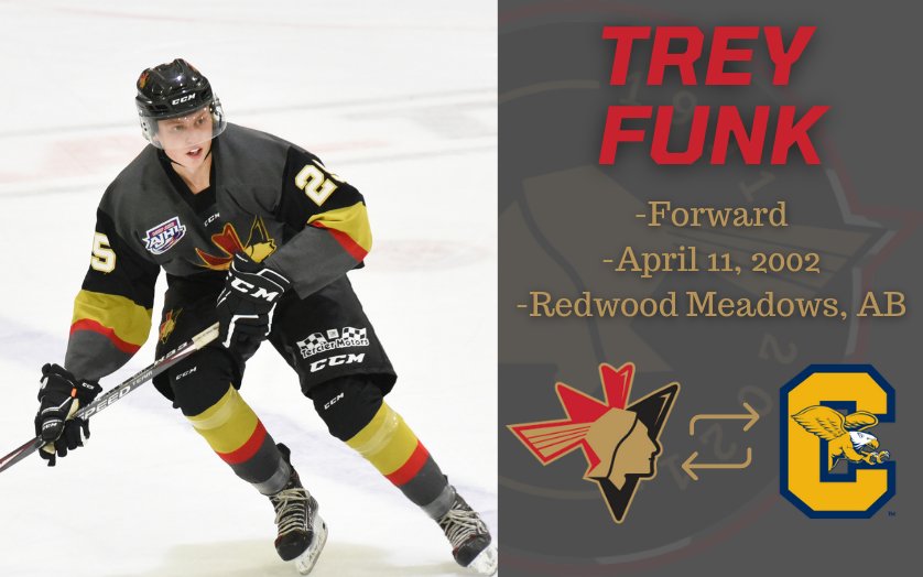 BPontiacs's tweet photo. NEWS: Trey Funk commits to Canisius College.

 He joins teammate Matteo Giampa who announced his commitment to the same school yesterday! @GoGriffs
@GriffsHockey 
Congratulations Funker! Your hard work has paid off in spades. 

READ: https://t.co/oiGAj4EZYj

#Yaks30th | #AJHL https://t.co/QBhpHQtLqW